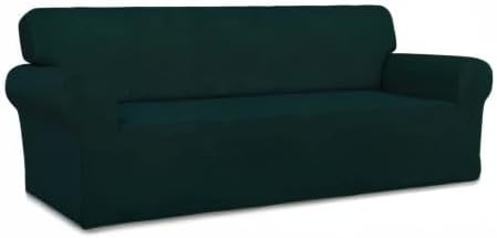 PureFit Stretch Couch Covers for Sofa Large Sofa Slipcovers Deep Teal | 1-Piece Sofa Cover Washable Soft Couch Protector, Couch Slipcover with Non Skid Foam and Elastic Bottom for Kids, Dogs