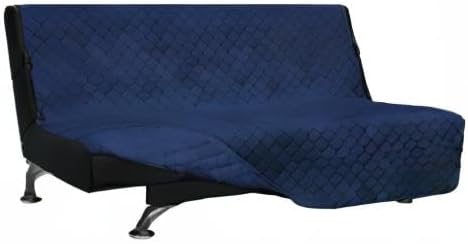 Easy-Going Reversible Couch Cover, Large Futon Sofa, Navy/Navy | Machine Washable Slipcover For Dogs, Water Resistant Furniture Mat For Living Room, Non-Slip Sofa Cover, Pet Friendly