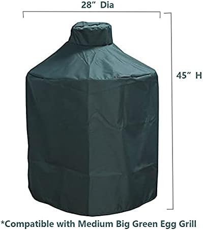 Mini Lustrous Grill Cover Compatible with Medium Big Green Egg Grill, Ceramic Grill Outdoor Cover with Durable and Waterproof Fabric, 26" Dia (Medium)