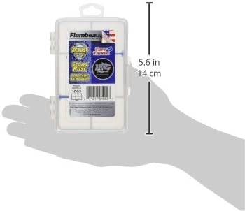 Flambeau Outdoors 1002 Tuff Tainer 6 Compartments, 2 Zerust Dividers, Clear