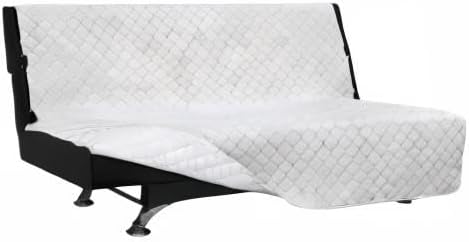 Easy-Going Reversible Couch Cover, Large Futon Sofa, White/White | Machine Washable Slipcover For Dogs, Water Resistant Furniture Mat For Living Room, Non-Slip Sofa Cover, Pet Friendly