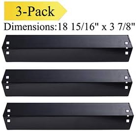 P9505A(3-Pack) Porcelain Steel Heat Plate,Heat Shield, Heat Tent for Chargriller Charcoal 3001, 3008, 3030, 4000, 5050, 5252, 5650 Gas Grill