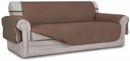 Easy-Going Reversible Couch Cover, 3 Cushion Sofa, Large, Brown/Brown | Machine Washable Slipcover For Dogs, Water Resistant Furniture Mat For Living Room, Non-Slip Sofa Cover, Pet Friendly