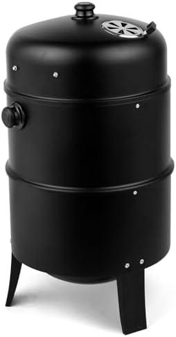 Portable Charcoal Grill 40" - Heavy-Duty Outdoor BBQ with Thermometer & Access Doors, Perfect for Camping, Beach, Garden, Patio & Backyard - Black 80x41x48cm