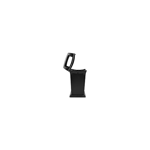 Rubbermaid Commercial Products Ranger Outdoor Trash Can with Lid 45-Gallon Plastic Black Indoor/Outdoor Garbage Can for Parks/Shopping Malls/Festivals/Stadiums