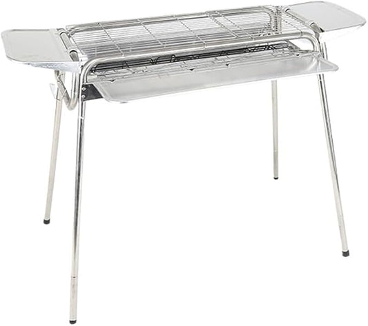 Portable Charcoal Grill for Camping BBQ Grills, Outdoor Barbecue Grill with Foldable Stainless Steel Rack, Independent Carbon Tank,85 * 43 * 41Cm-D