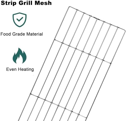 Portable Charcoal Grill - Stainless Steel BBQ Grill for Outdoor Camping Tailgating Picnics & Beach Parties - Compact Lightweight & Easy to Clean Portable BBQ Grill