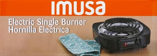 IMUSA USA GAU-80305 Electric Single Burner 1100-Watts, Black (Pack of 3)