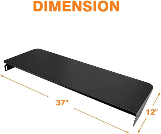 Folding Front Shelf for Traeger Pro 34 Century 885 Texas Elite 34 – BAC363 Grill Accessory 37"x12" Heavy Duty Steel Foldable Table Supports 60 lbs, BBQ Prep & Storage Station.