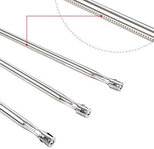 GasSaf Burner Tube Replacement for Weber 7508 Genesis Silver B & C, Genesis Gold B & C, Spirit 700 E-310 E-320, Weber 900 and Other Models, Stainless Steel Gas Grill Burner Tube Kit