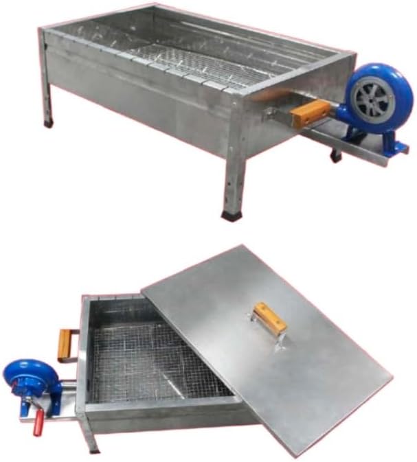 Stainless Steel Traditional Large With Fan Blower/Feet Legs Extensions Persian Middle Eastern Arabic Turkish BBQ Charcoal Grill Mexican Comal Iranian-Koobideh Barg Mangale Kabob Paz کبابپز
