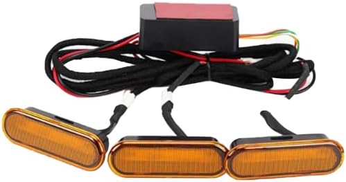 ERIDANUS Auto Accessories Fit for Ford Bronco 2021 2022 2023 2024 (Not Fit for Bronco Sport) LED Front Grille Lights Lamps Yellow Lens (Yellow) ABS+LED 3 PCS