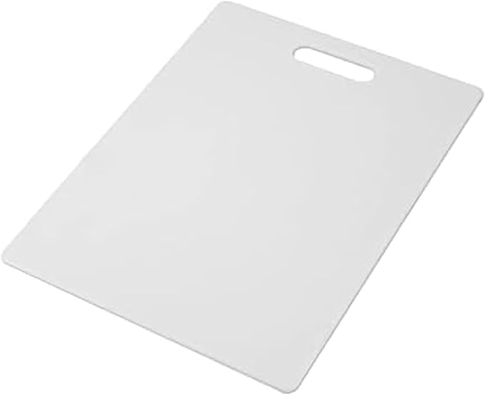 Farberware Large Cutting Board,Dishwasher- Safe Plastic Chopping Board for Kitchen with Easy Grip Handle,11-inch by 14-inch,White,(Pack of 6)