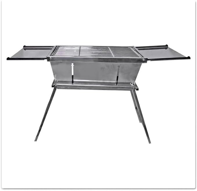 Portable Charcoal Grill for Camping BBQ Grills, Outdoor Barbecue Grill with Folding Stainless Steel Rack, Compact Camping Grill for Backyard & Travel, 67x20x14.8cm,67 * 20 * 14.8Cm-D