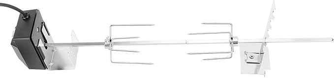 GOWENIC Universal Rotisserie Kit for Grills, Stainless Steel Rotisserie Kit Grilling Accessories, Switch Stable Rotating Motor 15kg/33.1lb Load Bearing, for Outdoor BBQ (US)