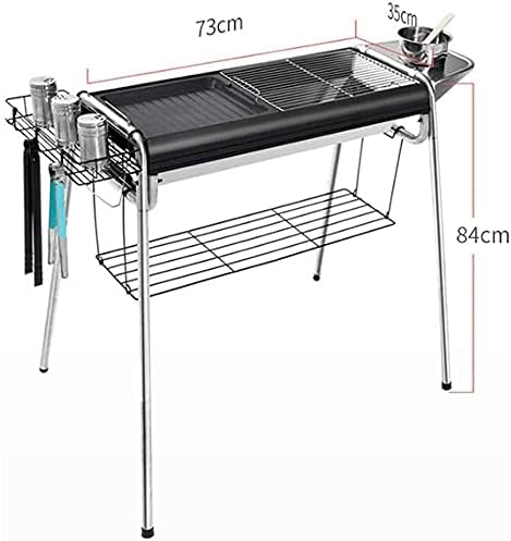 Portable Charcoal Grill for Camping BBQ Grills, Outdoor Barbecue Grill with Large Thick Rack, Backpack Picnic Party Activities, Heavy Duty Charcoal Grills BBQ,A-1