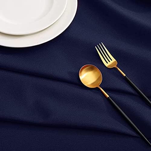 Navy Blue Square Tablecloth 54 x 54 Inch 210 GSM Stain&Water Wrinkle Resistant Washable Fabric Table Cloth for Dining Table Buffet Parties Outdoor Picnic Camping Kitchen