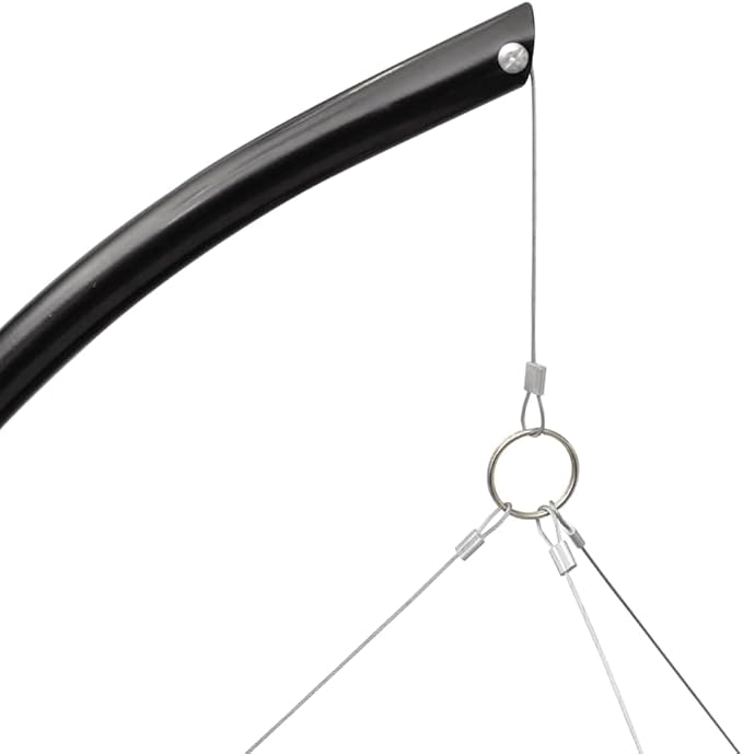 Charcoal BBQ Grill Stand with Height Adjustable Hanging Grilling Plate, 22.8 Inch Round Barbecue Pit for Outdoor Backyard Parties, Camping, and Picnics, Black