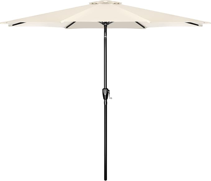 Simple Deluxe 9' Patio Umbrella Outdoor Table Market Yard Umbrella with Push Button Tilt/Crank