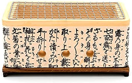 Japanese 4 in 1 Ceramic Hibachi, Table BBQ Grill, Yakitori Charcoal Portable Barbecue Stove for Outdoor Camping Grill