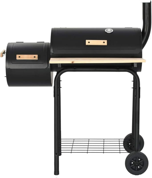 vidaXL Charcoal Barbecue, Charcoal Grill for Outdoor Camping Picnic Patio, Barbecue Grill for Home Party, Smoker for Deck Backyard Cooking, Smoker