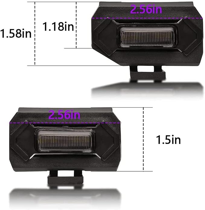 1Set Car LED Front Grill Lights External Grill Lamp Smoke Replacement Parts Car Accessories, Black, 500351180
