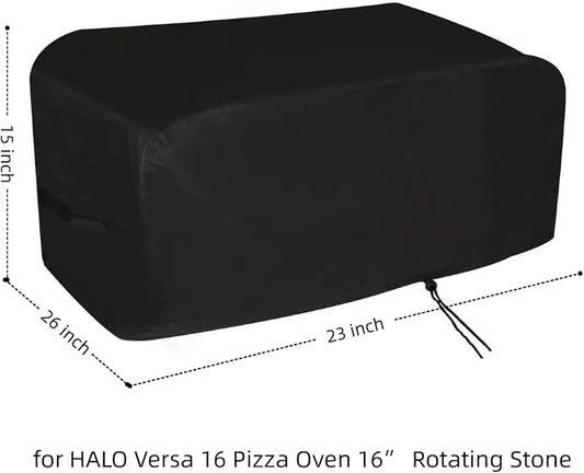 23 Inch Pizza Oven Cover Compatible with Halo Versa 16 Tabletop Pizza Oven | 23x26x15,Waterproof Dustproof Heavy Duty Oxford Fabric,Propane Gas Outdoor Pizza Oven Accessory for Halo Versa 16