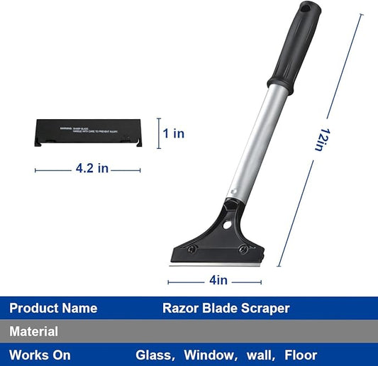CELOX Grill Scraper, Kitchen Scraper for Cleaning Griddle with Long Handle