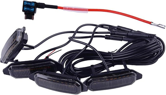 12V Smoke Black Lens Yellow LED Car Front Bumper Grille Grill Light Lamp Kit Fit for Toyota for RAV4 2022 2021 2020 2019 practical