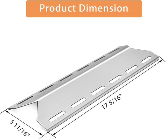 Heat Plate Replacement Parts for Charmglow, Home Depot, Nexgrill, Jenn-Air | Fit for Kirkland, Member's Mark, Perfect Flame, Sams and Other Gas Grills, 17 5/16", 4-Pack
