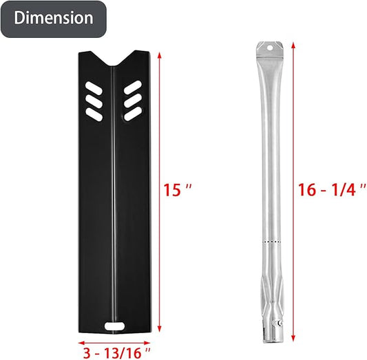 GR2205723-OG-00 162193 Heat Shield 6 Burner Grill Replacement Parts for Outdoor Gourmet Grill FSOGBG1108 GR2205723-OG-00 GAS-6B0001 Tube Burner UFHP2 Heat Plates GR2323101-OG-00 Electrode Igniter