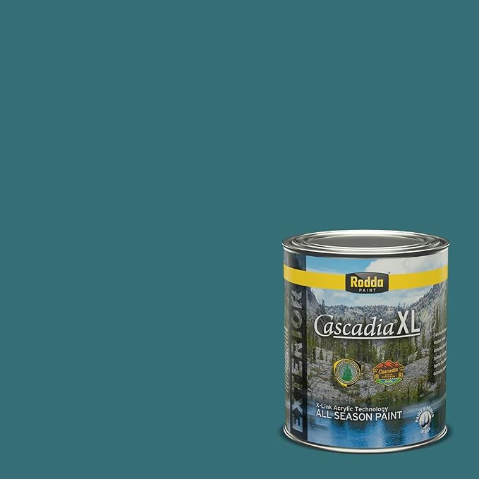 Rodda Paint CASCADIA XL Exterior Satin Paint & Primer in One, Quart, Blue Period