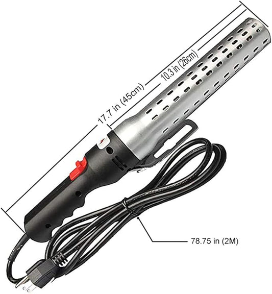 Grill Charcoal Lighter Fire Starter Wood Burning Fireplaces and Fire Pits Electric Chimney Charcoal Starter,BBQ Fire Starter Electric Charcoal Grill Lighter Igniter for Barbeque (Silver)