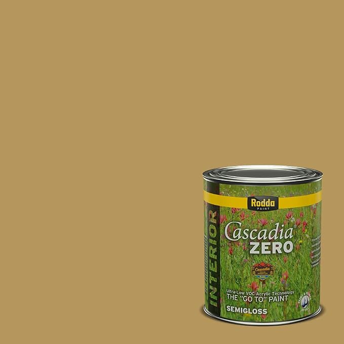 Rodda Paint CASCADIA ZERO Interior Semi-Gloss Paint & Primer in One, Quart, Jungle Expedition