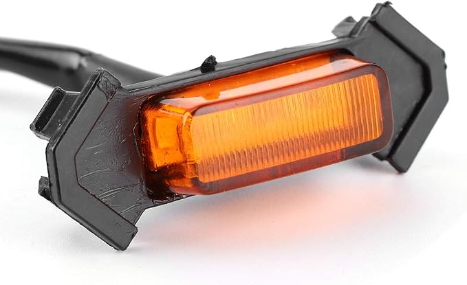 Grille Lights, 4pcs 12V Car LED Grille Light High Brightness Accessory Fit for Toyota 2016‑2020 (Yellow Shell Yellow Light)