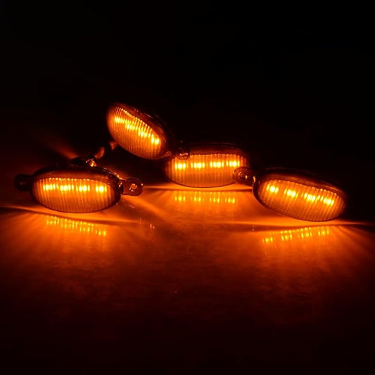 4Pcs 12LED Front Grille Lights Amber Fit For Dodge for Ram 1500 Plastic Car Accessories practical