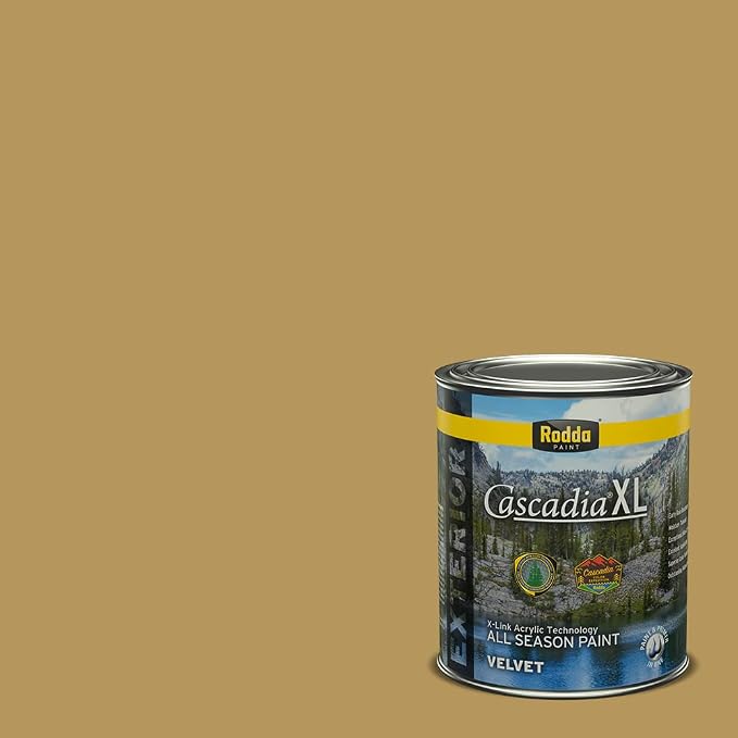 Rodda Paint CASCADIA XL Exterior Velvet Paint & Primer in One, Quart, Jungle Expedition