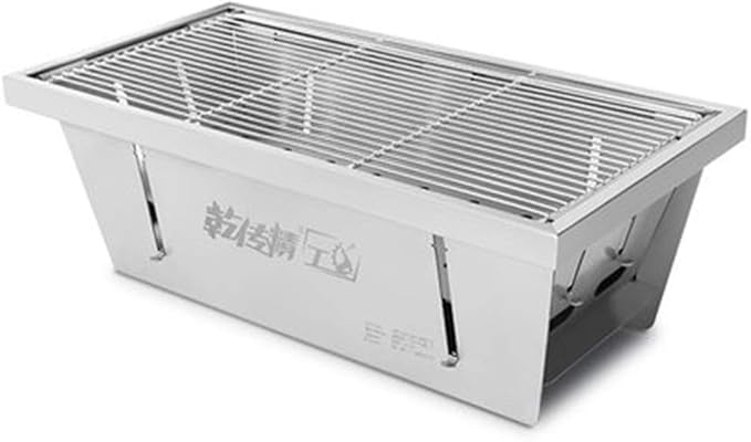 LANTAO stainless steel bbq grill field folding outdoor barbecue charcoal portable barbecue rack