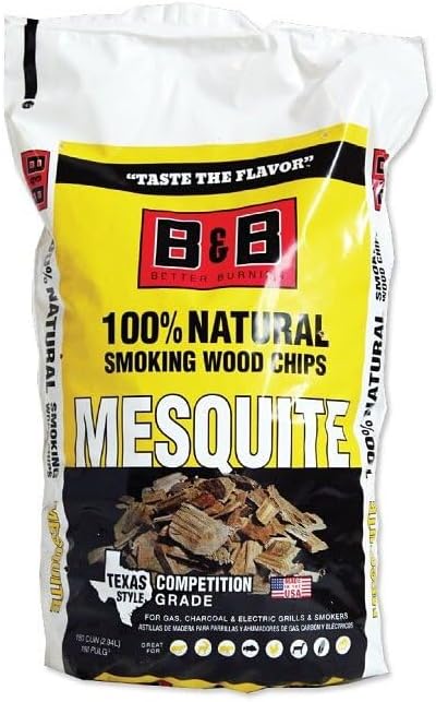 B&B Charcoal Mesquite Wood Smoking Chips 180 cu. in.