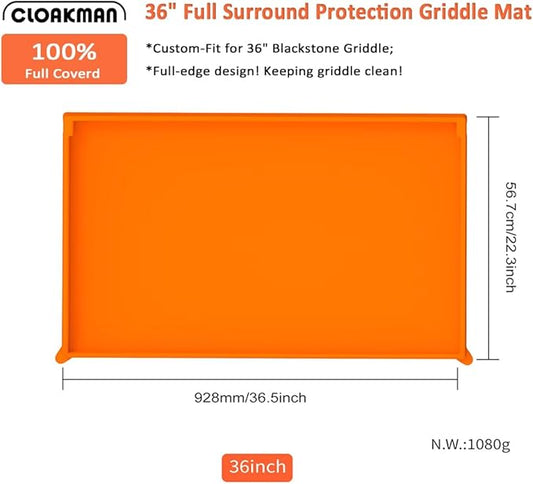 Full-Edge 36" Silicone Griddle Cover, Compatible with Blackstone Griddle, Food Grade Silicone Griddle Cover, Protect Your Griddle from Dirt & Rust All Year Round