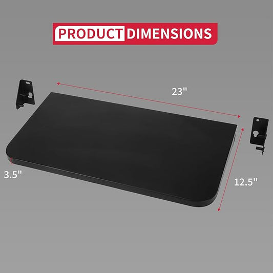 Utheer Folding Front Shelf for Weber Searwood 600 Pellet Grill, 23" x 12.5" Heavy-Duty Steel BBQ Prep Table, 60 LB Load, Space-Saving Front Grill Shelf, Weber Searwood 600 Accessories