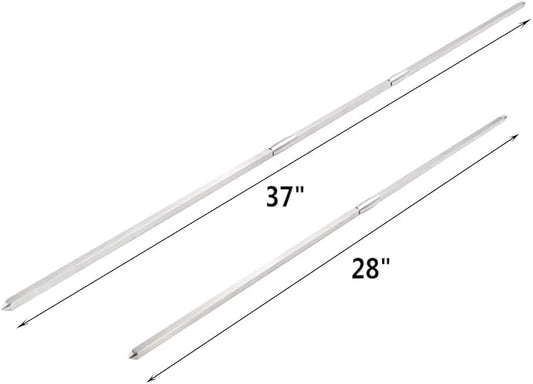 onlyfire 28-37'' x 5/16'' Universal Square 304 Stainless Steel Grill Rotisserie Spit Rod