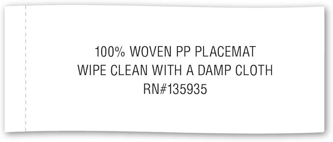 DII PVC Tabletop Collection Woven Indoor/Outdoor, Placemat Set, 13x17.25, Gray, 6 Piece