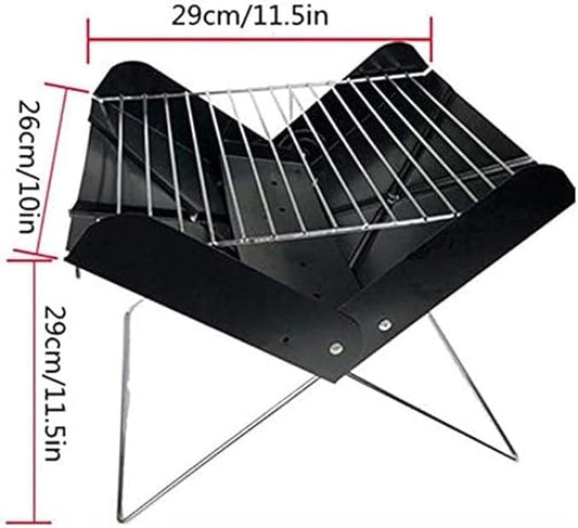 Camping Barbecue Grill Foldable Grill Easy to Carry Charcoal Grill Small Household BBQ Grill Utensils Barbecue Charcoal Grill