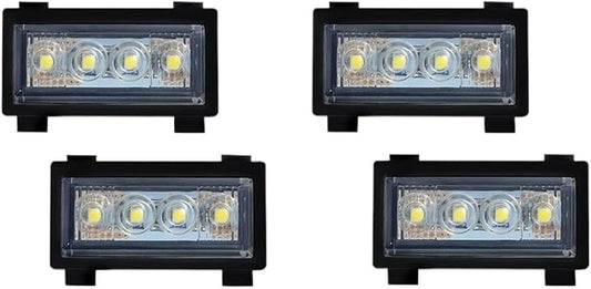 Grille Lights Compatible With jeep Compatible With Wrangler JL 2018 2019 2020 2021 2022 2023 Front Grill Light Warning Daylights Car Accessories 4PCS(LED White)