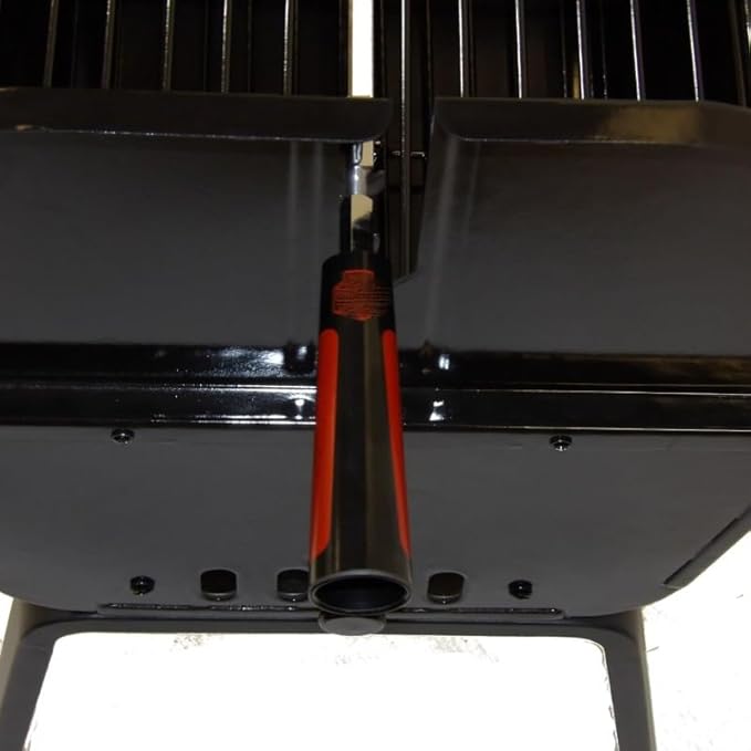 Portable Charcoal Grill for Camping BBQ, Outdoor Barbecue Grill with Dual Low Air Vents, Enameled Steel Grates, Multi-Function Cooking, Lightweight Camping Grill,LightGrey-D