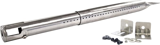 GrillPro 21218 Universal Front to Back Tube Grill Burner Silver