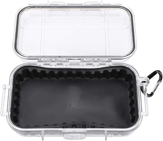 Tiiyee Small Waterproof Storage Case, Outdoor Survival Waterproof Dry Box | Protective Case Shockproof Airtight Carry Box Container Floating Hard Shell for EDC Tools Phone Keys Watches Travel Fishing