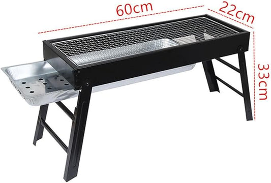 Barbecue Charcoal Grill Stainless Steel Folding Portable BBQ Tool Kits for Camping Hiking Picnics, Travel, Garden, Outdoor
