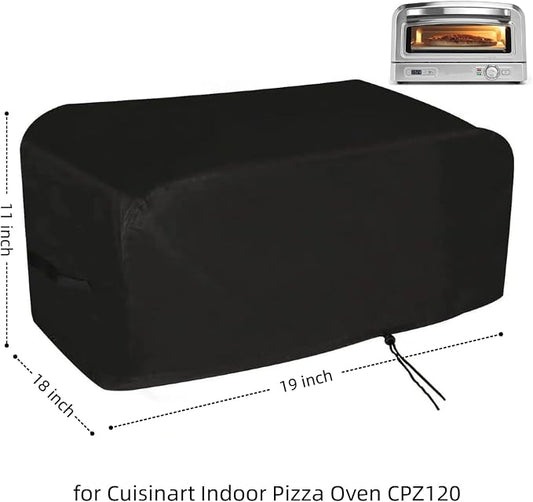 19 in Pizza Oven Cover for Cuisinart Indoor 12" Electric Pizza Oven CPZ-120 | 19x18x11,Waterproof Dustproof Heavy Duty Oxford Fabric,for Cuisinart Countertop Electric Pizza Oven 12.5" Pizza Stone